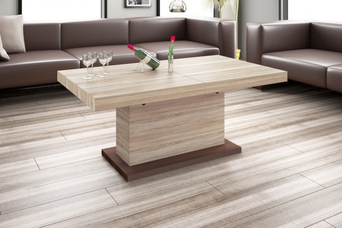MATERA LUX coffee table (high gloss/super matt/wood-like decor)